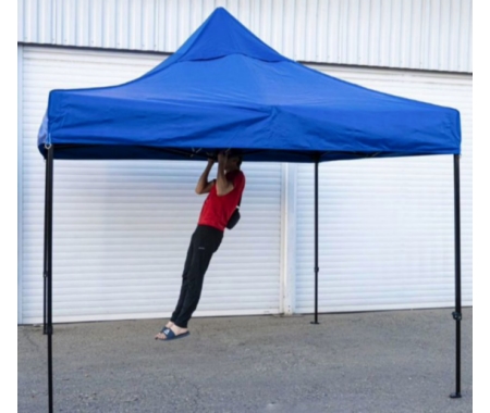 Беседка-шатер-гармошка 3x4,5 м, цвет: синий, красный